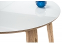 Стеклянный стол Семвэлл дуб монтана / белый