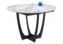 Стеклянный стол Венера графит / белый мрамор