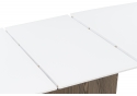 Стол на тумбе Теон 120 лиственница / белый / пластина серая