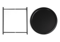 Журнальный столик-поднос Tray 47х51 black