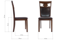 Стул деревянный Luiza dirty oak / dark brown