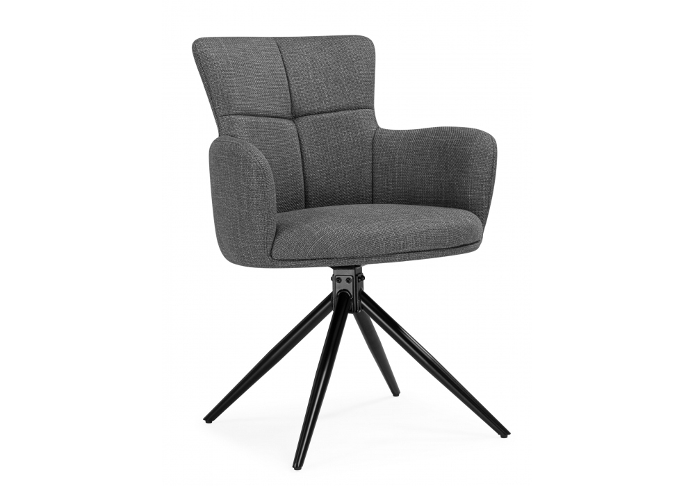 Стул на металлокаркасе Atlanta 1 крутящийся серый / черный