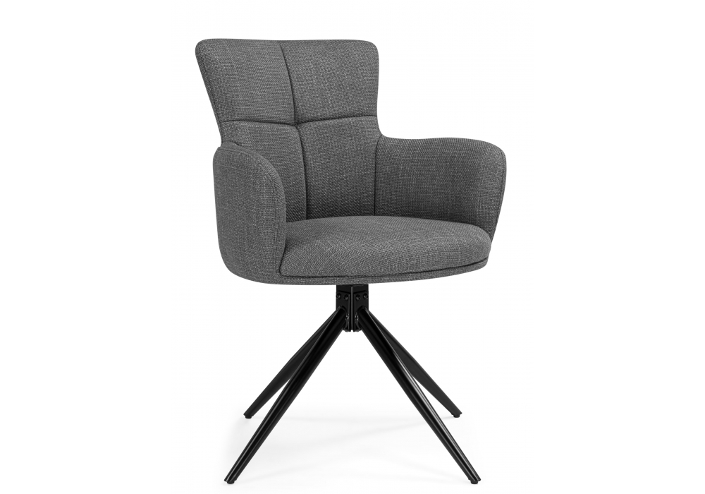 Стул на металлокаркасе Atlanta 1 крутящийся серый / черный