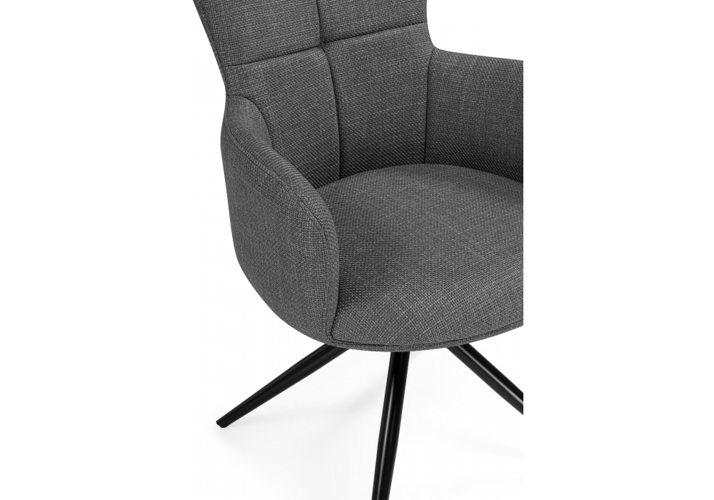 Стул на металлокаркасе Atlanta 1 крутящийся серый / черный