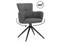 Стул на металлокаркасе Atlanta 1 крутящийся серый / черный