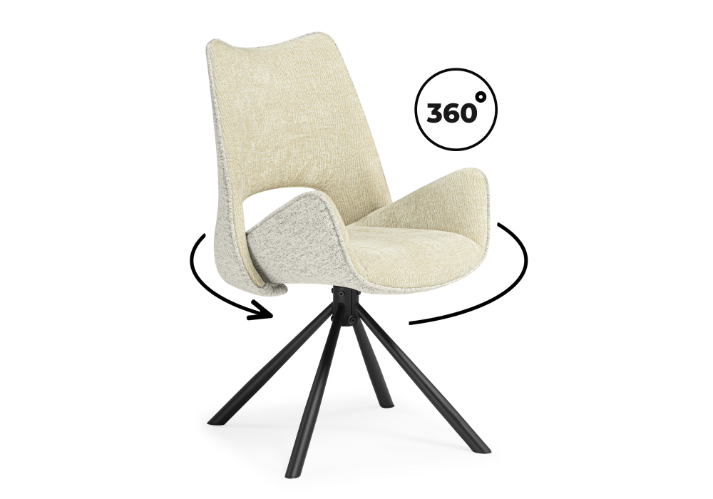 Стул на металлокаркасе Balaton 360 крутящийся beige / black