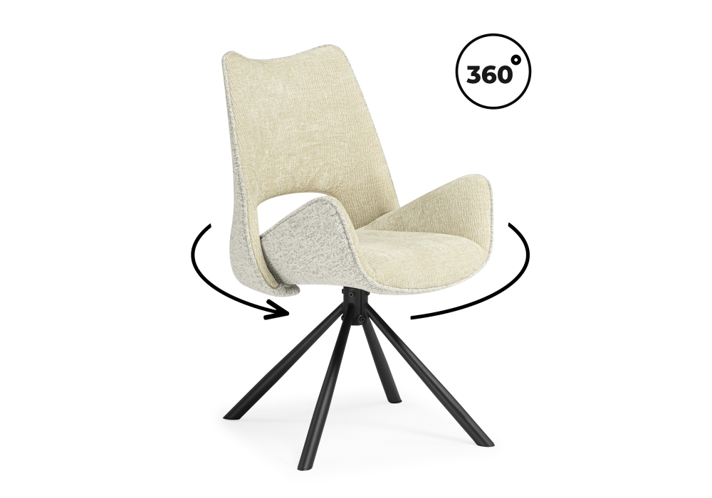Стул на металлокаркасе Balaton 360 крутящийся beige / black
