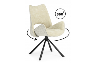Стул на металлокаркасе Balaton 360 крутящийся beige / black