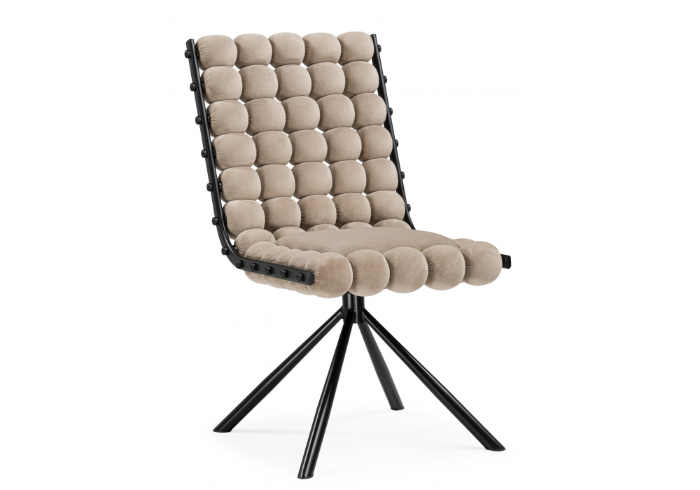 Стул на металлокаркасе Ball 1 бежевый / черный