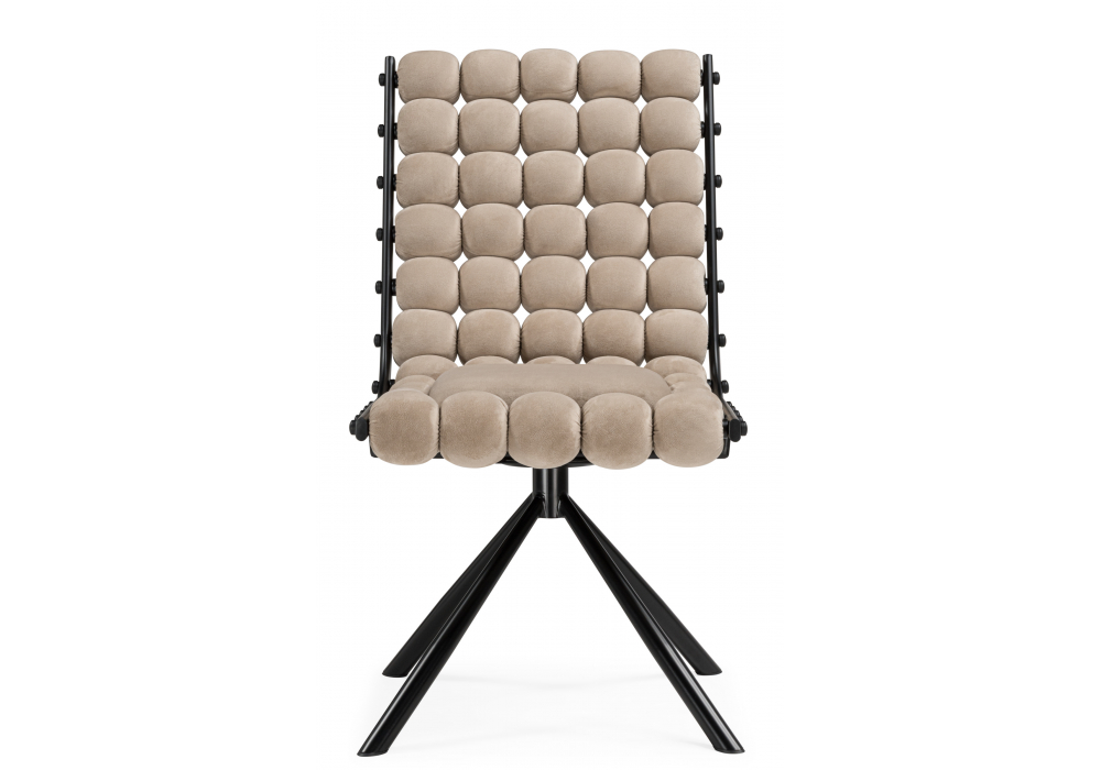 Стул на металлокаркасе Ball 1 бежевый / черный