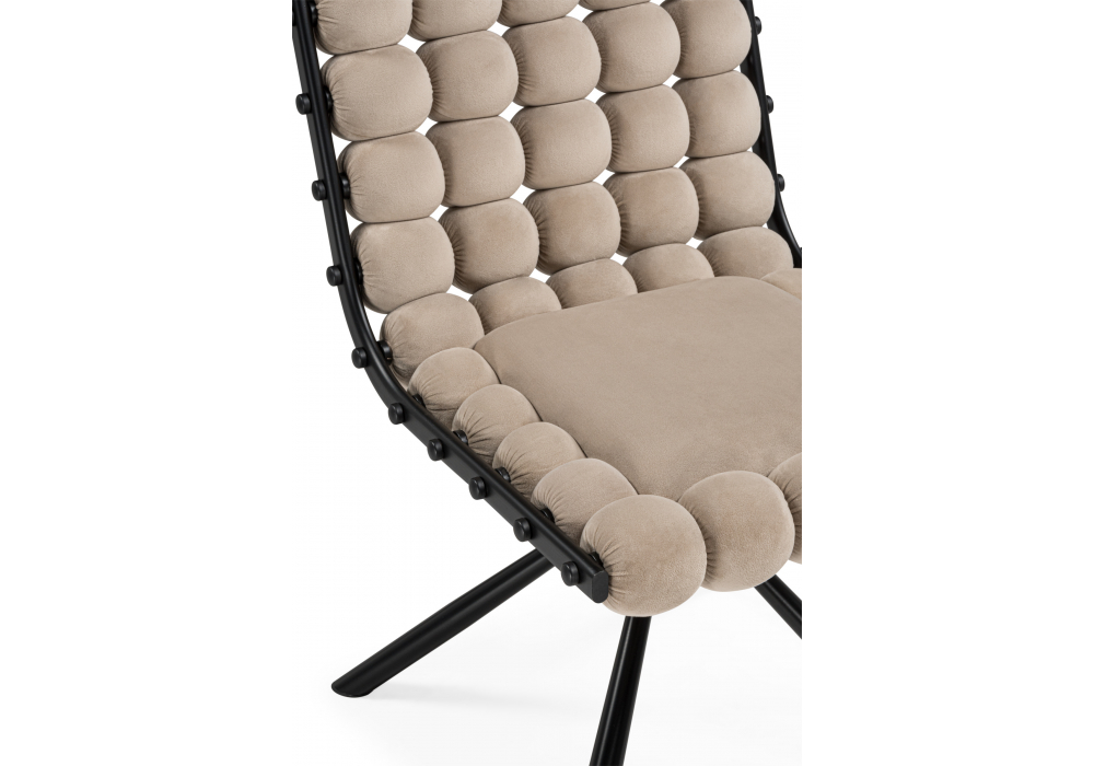 Стул на металлокаркасе Ball 1 бежевый / черный