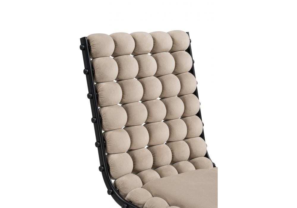 Стул на металлокаркасе Ball 1 бежевый / черный