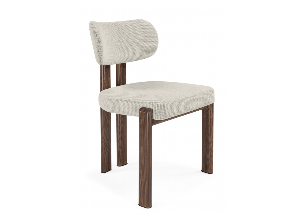 Стул на металлокаркасе Bandi бежевый / орех