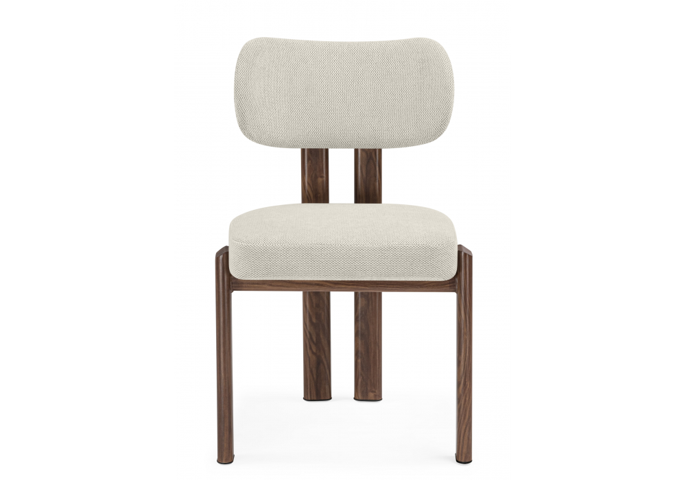 Стул на металлокаркасе Bandi бежевый / орех