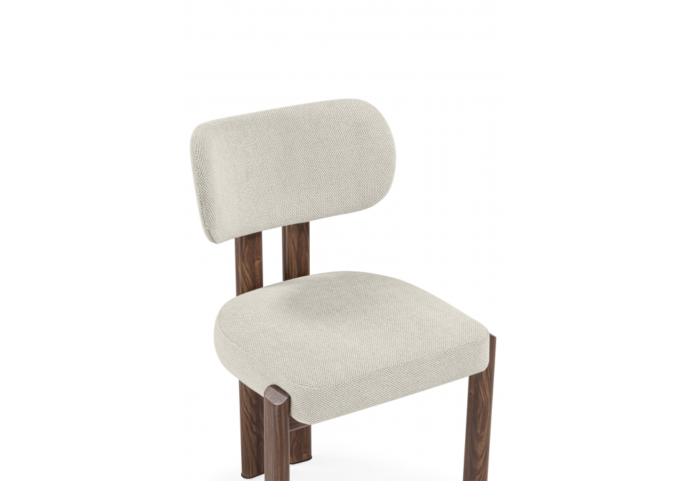 Стул на металлокаркасе Bandi бежевый / орех