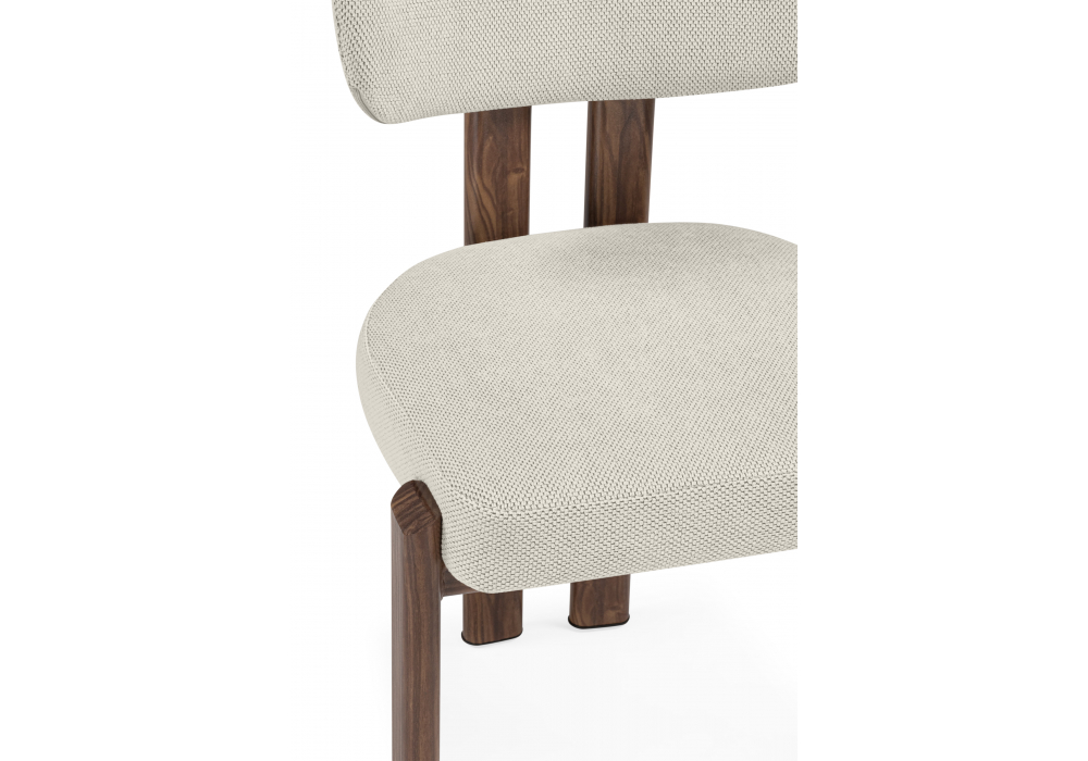 Стул на металлокаркасе Bandi бежевый / орех