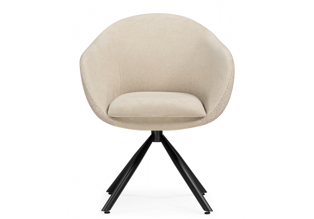 Стул на металлокаркасе Бартон 1 ткань мадера 3 / черный матовый