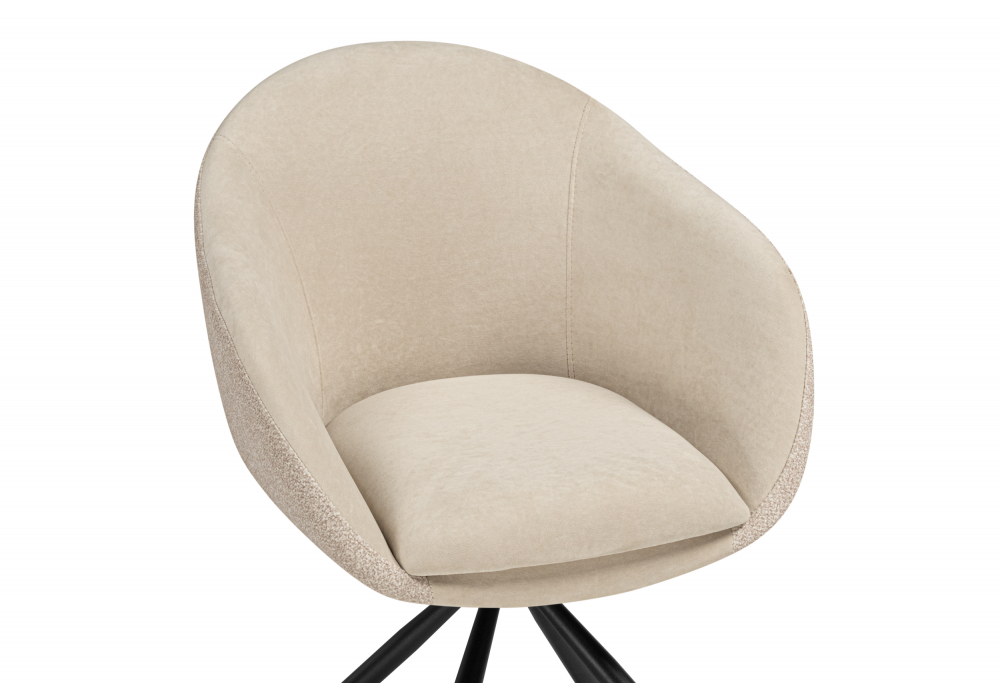 Стул на металлокаркасе Бартон 1 ткань мадера 3 / черный матовый