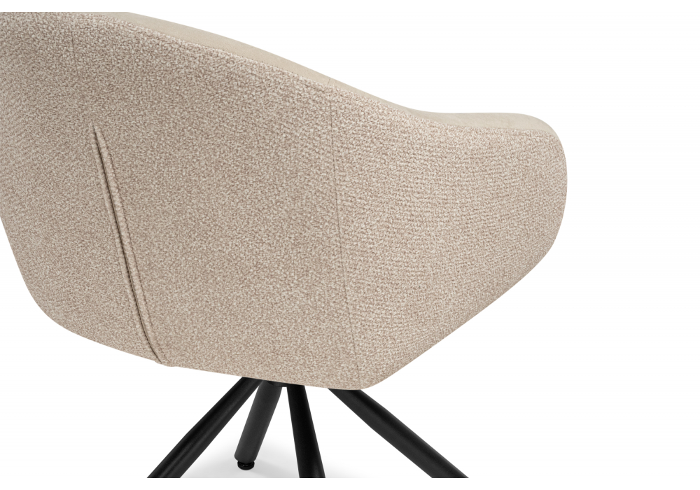 Стул на металлокаркасе Бартон 1 ткань мадера 3 / черный матовый