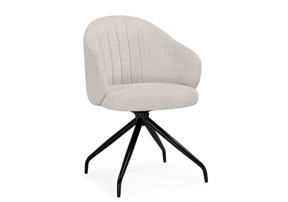 Стул на металлокаркасе Bekar крутящийся бежевый / черный