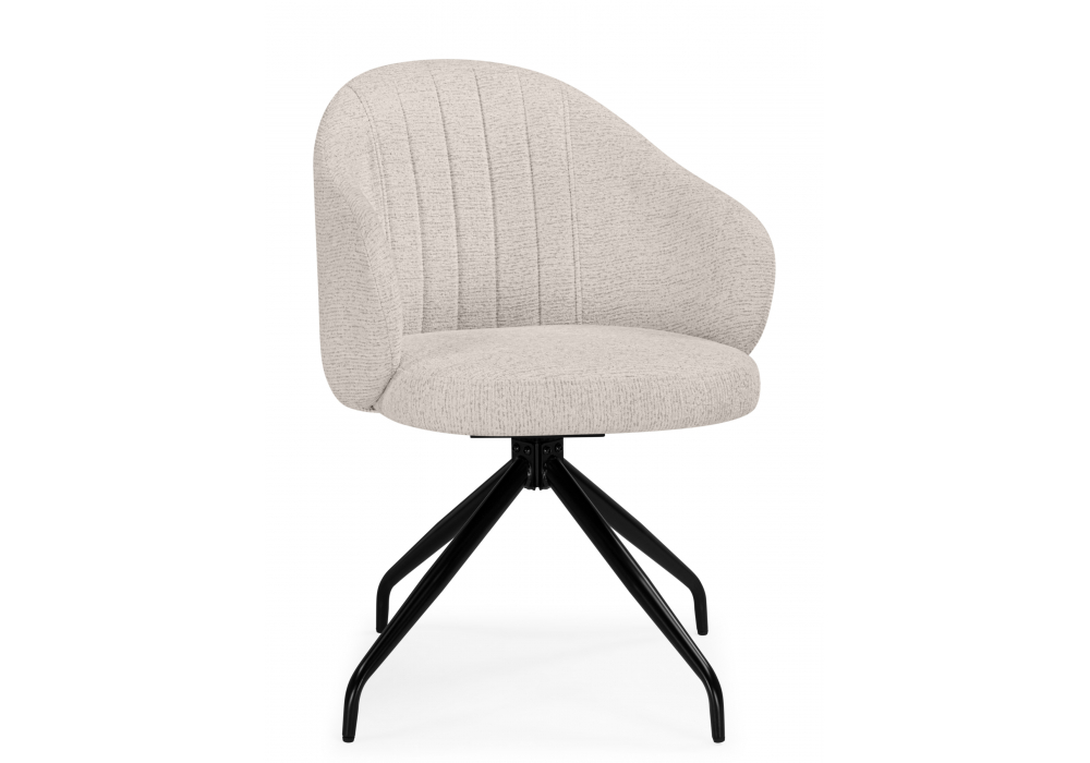 Стул на металлокаркасе Bekar крутящийся бежевый / черный