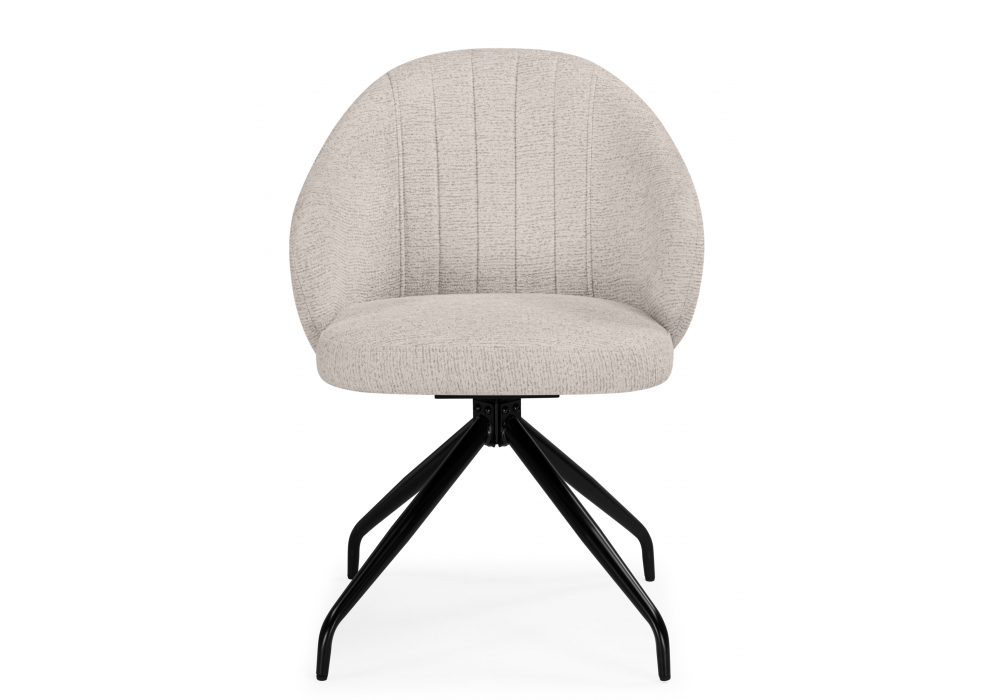 Стул на металлокаркасе Bekar крутящийся бежевый / черный