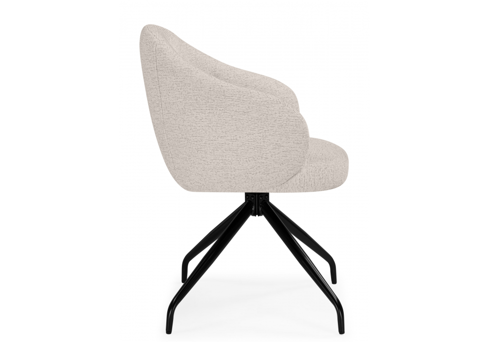 Стул на металлокаркасе Bekar крутящийся бежевый / черный