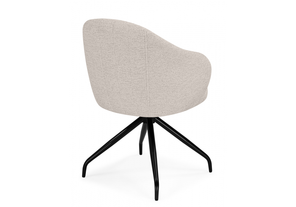 Стул на металлокаркасе Bekar крутящийся бежевый / черный