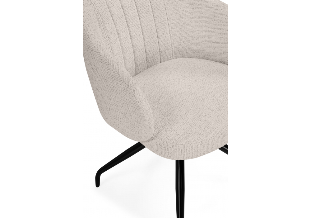 Стул на металлокаркасе Bekar крутящийся бежевый / черный