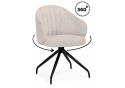 Стул на металлокаркасе Bekar крутящийся бежевый / черный