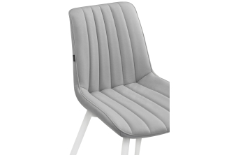 Стул на металлокаркасе Grigori белый полимер / светлый мусс