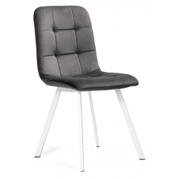 Стул на металлокаркасе Bruk dark gray / white