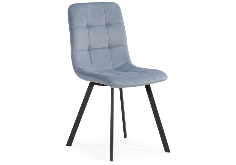 Стул на металлокаркасе Bruk light blue / black