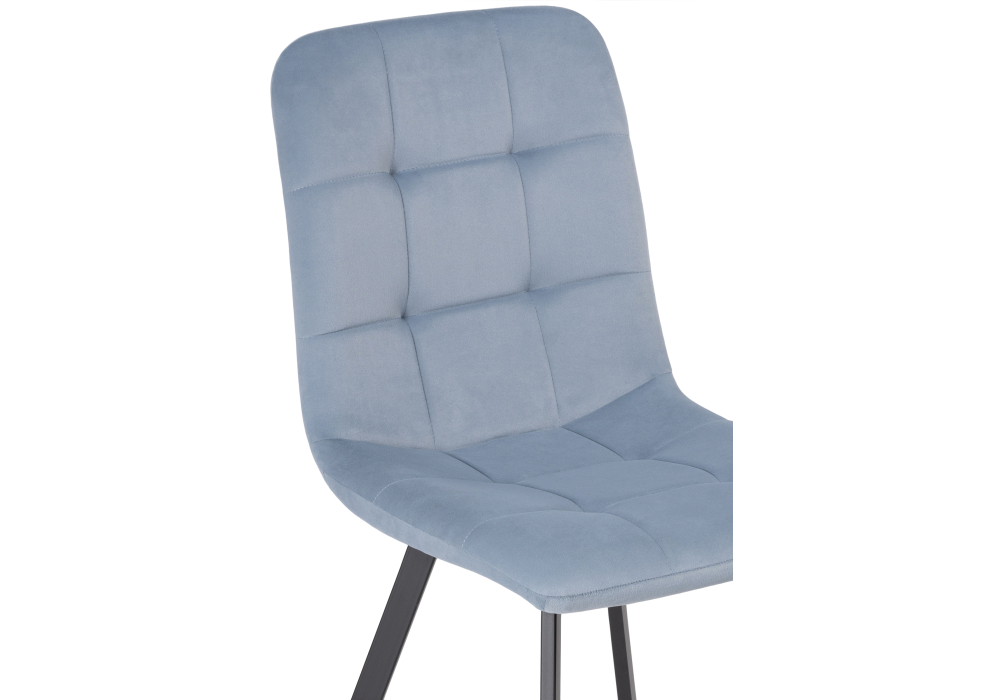 Стул на металлокаркасе Bruk light blue / black