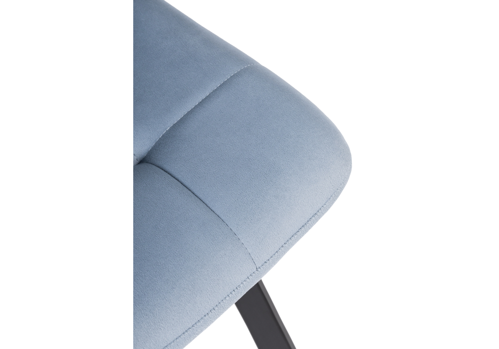 Стул на металлокаркасе Bruk light blue / black