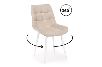 Стул на металлокаркасе Челси 360 К бежевый (zd 210) / белый