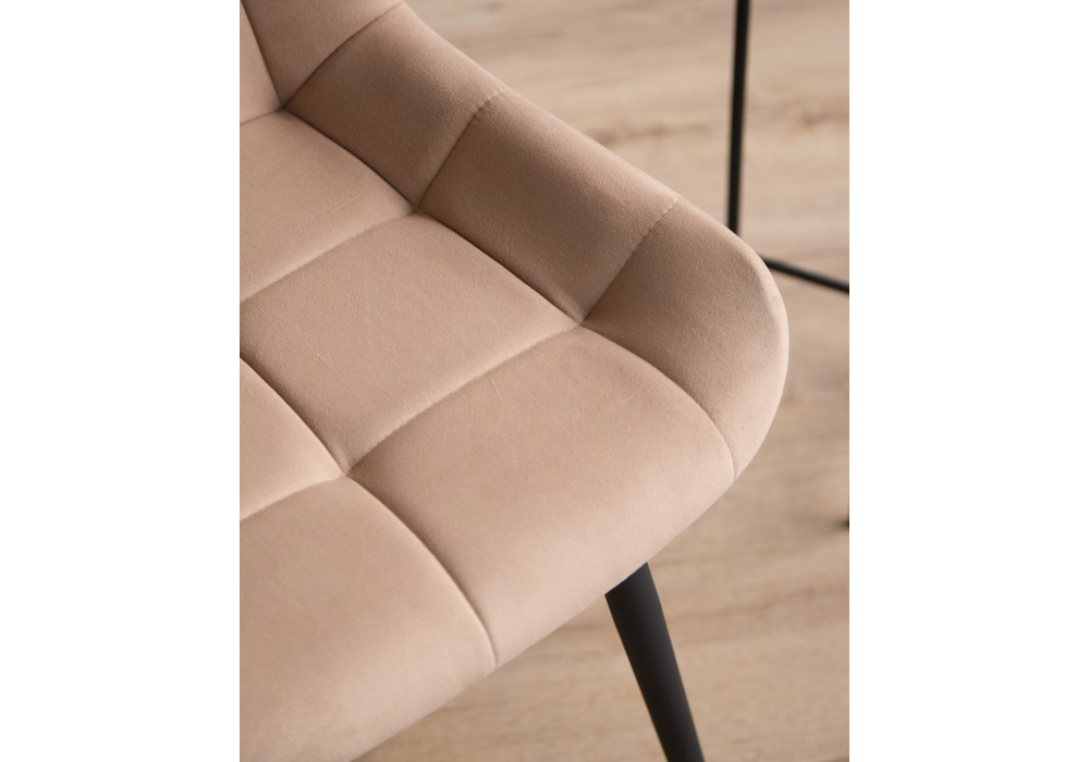 Стул на металлокаркасе Челси 360 К бежевый (zd 210) / черный