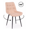 Стул на металлокаркасе Челси 360 К бежевый (zd 210) / черный