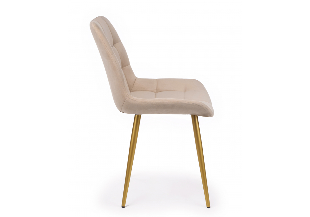 Стул на металлокаркасе Челси 360 К бежевый (zd 210) / золотой