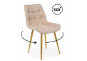 Стул на металлокаркасе Челси 360 К бежевый (zd 210) / золотой