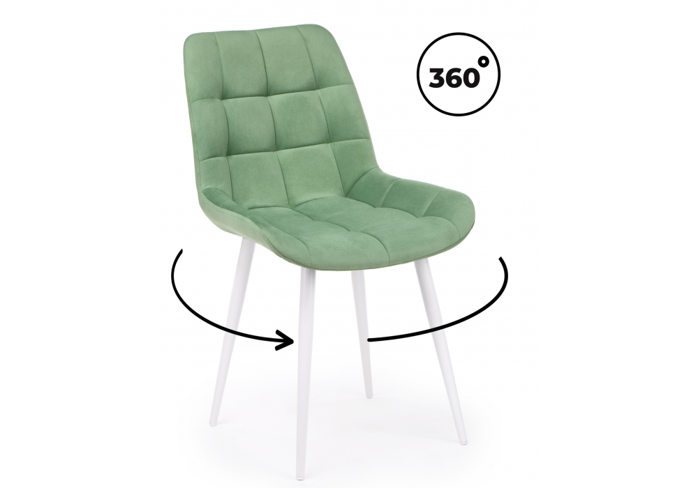 Стул на металлокаркасе Челси 360 К фисташковый (zd 651) / белый