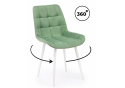 Стул на металлокаркасе Челси 360 К фисташковый (zd 651) / белый