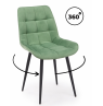 Стул на металлокаркасе Челси 360 К фисташковый (zd 651) / черный