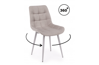 Стул на металлокаркасе Челси 360 К латте (zd 290) / серый