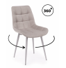 Стул на металлокаркасе Челси 360 К латте (zd 290) / серый