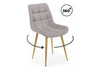 Стул на металлокаркасе Челси 360 К латте (zd 290) / золотой