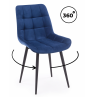 Стул на металлокаркасе Челси 360 К синий (zd 798) / черный