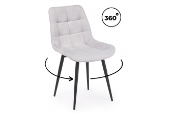 Стулья на металлокаркасе Челси 360 светло-серый (ZD 960) / черный