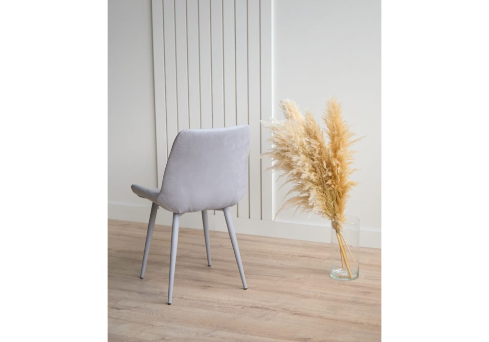 Стул на металлокаркасе Челси 360 К светло-серый (zd 960) / серый