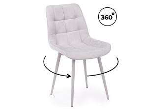 Стул на металлокаркасе Челси 360 К светло-серый (zd 960) / серый